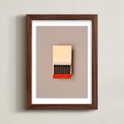 "Unstruck Red" - Art Print in Color Match Red by Andrew McClintock - Framed