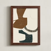 "Color Me Pretty I" - Art Print in Terracotta by Maja Cunningham - Framed