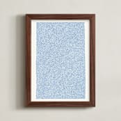 "Vibes" - Art Print in Rich Blue by Emily Kariniemi - Framed