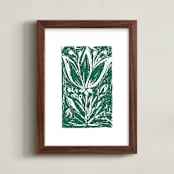 "Garden Print" - Art Print in Emerald Forest by Meggy Masters - Framed