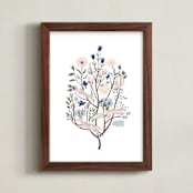 "Tree of Life" - Art Print in Blue Jay by Eve Schultz - Framed