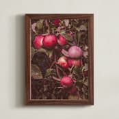 "Apple Season" - Art Print in Ripe Red by Justine Bicknell - Framed