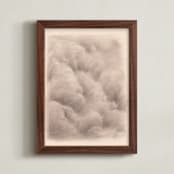 "La Nube" - Art Print in Vintage Ivory by jinseikou - Framed