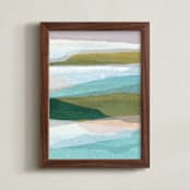 "Over the Pass 1" - Art Print in Sky by Carrie Moradi - Framed