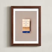 "Famous Food Blue" - Art Print in French Onion Blue by Andrew McClintock - Framed