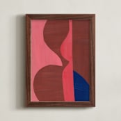 "Dreaming in Blue I" - Art Print in Beautiful Burgundy by cyrille gulassa - Framed