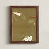 "Room 3 II" - Art Print in Earth Brown by Shiho Whitehead - Framed