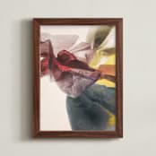 "La Fleur II" - Art Print in Taupe by Karen Kardatzke - Framed
