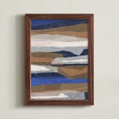 "stormy strata" - Art Print in cobalt by Carrie Moradi - Framed