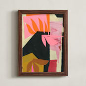 "Blaze" - Art Print in Pretty Pink by cyrille gulassa - Framed