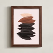 "organic stack" - Art Print in chestnut by Carrie Moradi - Framed