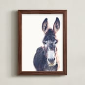"Jenny" - Art Print in White by Melinda Denison - Framed