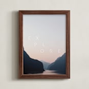"Explore Your World" - Art Print in Dawn by Amy Carroll - Framed