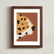 "Dreaming Of Africa" - Art Print in Terracotta by Nancy Noreth - Framed