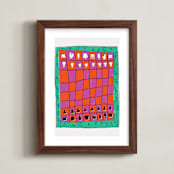 "Colorful Chess" - Art Print in Tropical by Simona Camp - Framed