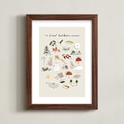 "The great outdoors alphabet" - Art Print in Nature by Maja Cunningham - Framed