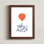 "The Sky is the Limit" - Art Print in Navy Blue by Genna Blackburn - Framed