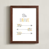 "Brave Little Arrow" - Art Print in Neutral by Kayley Miller - Framed