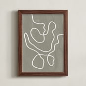 "Hiking in Milford" - Art Print in Moss by Calee A.H. Cecconi - Framed