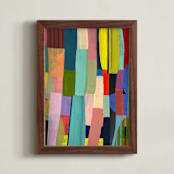 "Candy Jar Series: Candy Necklace #6" - Art Print in Aqua Blue by Poppy Dodge - Framed