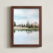 "Point of Clarity" - Art Print in Seabreeze by Laura Morris - Framed