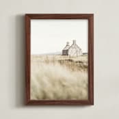 "Highland Prairie IV" - Art Print in wheat by Kamala Nahas - Framed
