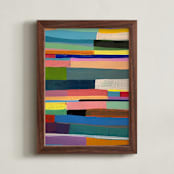 "pixiestix" - Art Print in Cerulean blue by Poppy Dodge - Framed