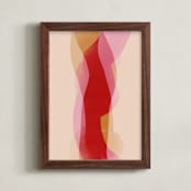 "Recollection" - Art Print in Red Velvet by Ashley Ottinger - Framed