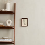 "Abstract Swirls" - Art Print in Vanilla Cream by Rebecca Johnstone - In a Room