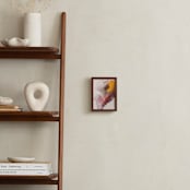 "La Fleur I" - Art Print in Taupe by Karen Kardatzke - In a Room
