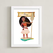 "Disney's Moana the Voyager" - Personalized Art Print in Deep Sea by Lori Wemple - Framed