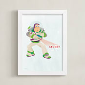 "Disney and Pixar Buzz's Laser" - Personalized Art Print in Green by Lori Wemple - Framed