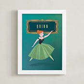 "Anna's Frame from Disney's Frozen" - Personalized Art Print in Sage by Lori Wemple - Framed