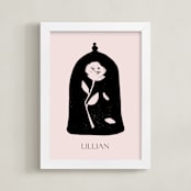 "Enchanted Disney Beauty And The Beast" - Personalized Art Print in Petal by Robin Ott - Framed