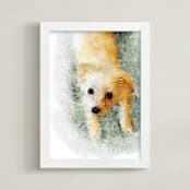 "Custom Pet Portrait" - Custom Print in White by Minted - Framed