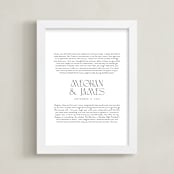 "Our Vows: Portrait Orientation Custom Print" - Custom Print in Midnight Blue by Minted - Framed