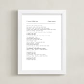 "Your Lyrics: Custom Print " - Custom Print in White by Minted - Framed