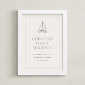 "Baby's Boat: Custom Print" - Custom Print in Sailor by Stephanie Hawkes - Framed