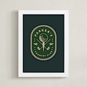 "By Par: Custom Print" - Custom Print in Evergreen by Susan Zinader - Framed