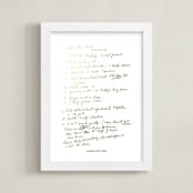 "Your Text: Custom Foil Print" - Custom Foil Print in Gold by Minted - Framed
