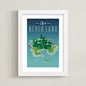 "Fly To Neverland" - Art Print in Island by Erica Krystek - Framed