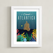 "Discover Atlantica" - Art Print in Deep Sea by Erica Krystek - Framed