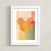 "Gradient Silhouette" - Art Print in Sunset by Baumbirdy - Framed