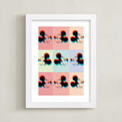 "3D Mickey Mouse" - Art Print in Sherbet by Emanuela Carratoni - Framed