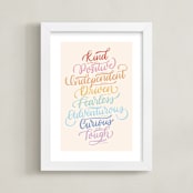 "Princess Traits" - Art Print in Tiara by Carolyn Kach - Framed