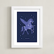 "Disney's Pegasus Stars Are Born" - Art Print in Purple by Rebecca Smith - Framed