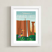 "Welcome to Paradise Falls from Disney and Pixar's Up" - Art Print in Waterfall by Erica Krystek - Framed