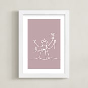 "The Dress from Disney's Cinderella" - Art Print in Blush by Britt Mills - Framed