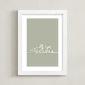 "The Trio from Disney's The Lion King" - Art Print in Sage by Britt Mills - Framed