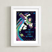 "Disney and Pixar Buzz Lightyear" - Art Print in Space by Katie Zimpel - Framed